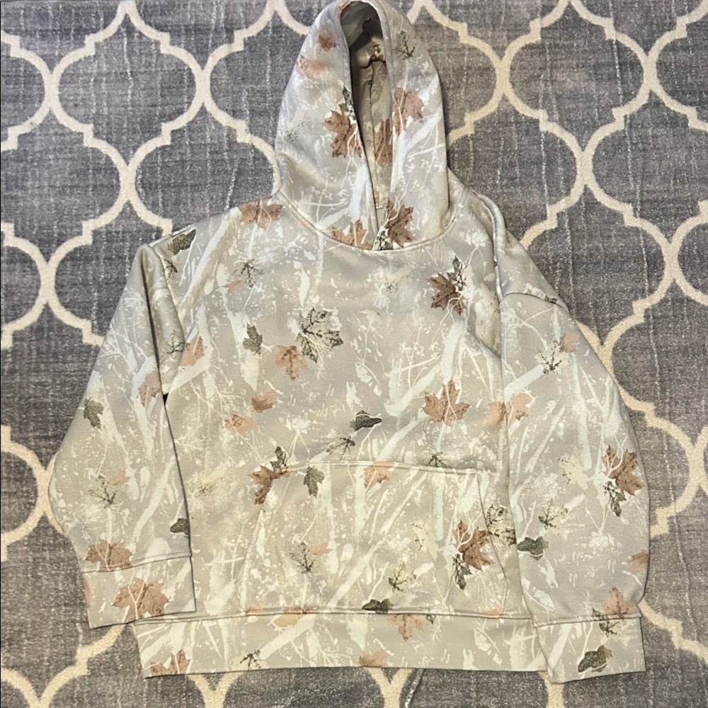 Amazon Floral Hoodie - Cream and Brown